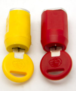 Red and Yellow Cylinder Lock